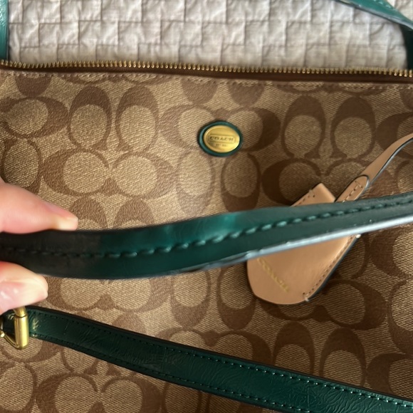 Coach Peyton Signature convertible bag jade/khaki - Picture 8 of 13